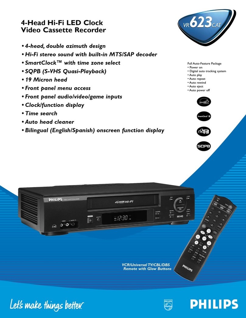 Philips VR623CAT User manual Philips VR623CAT User manual