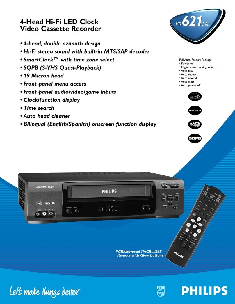 Philips VR621CAT Specification sheet