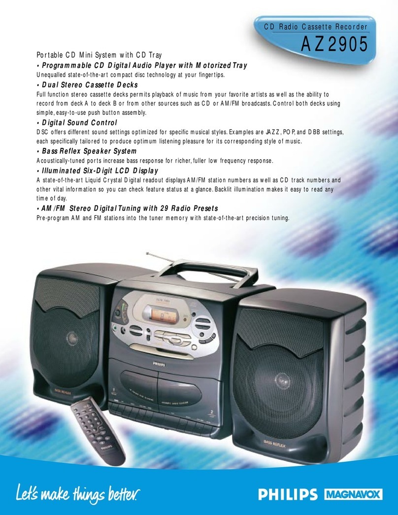 Philips AZ 2905 Specifications