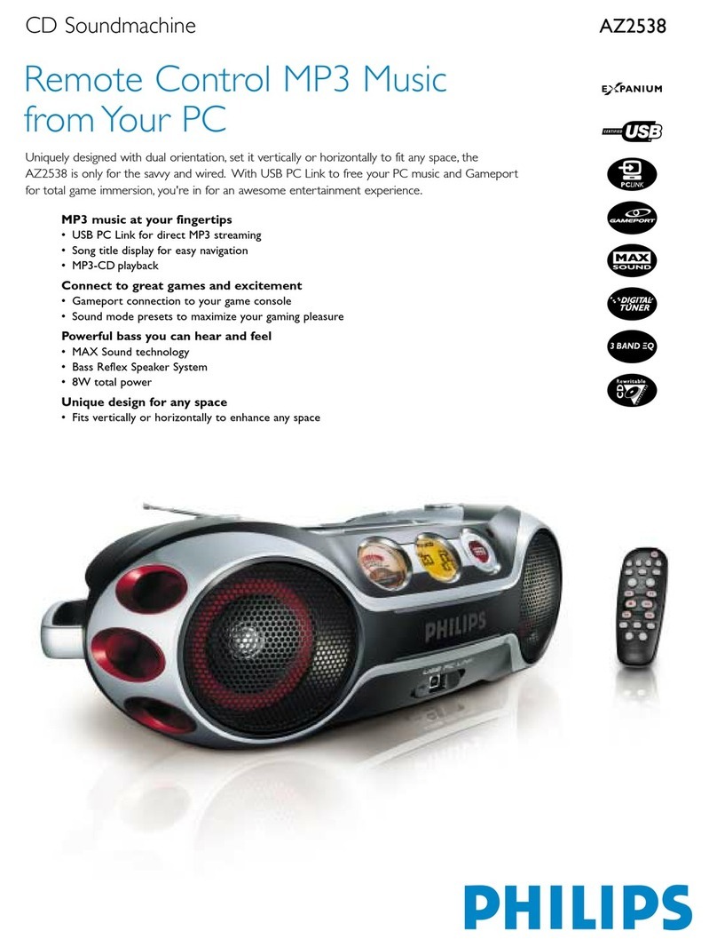 Philips AZ2538 Specifications