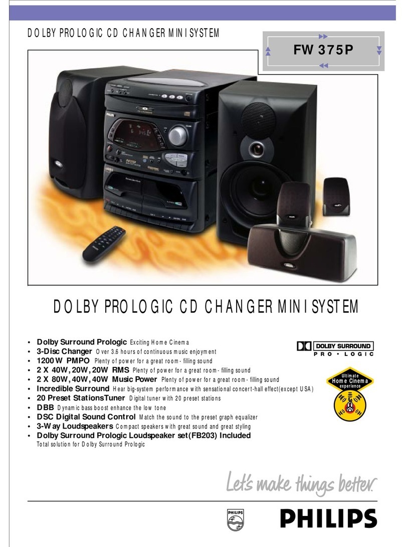 Philips Magnavox FW 375P User manual Philips Magnavox FW 375P User manual