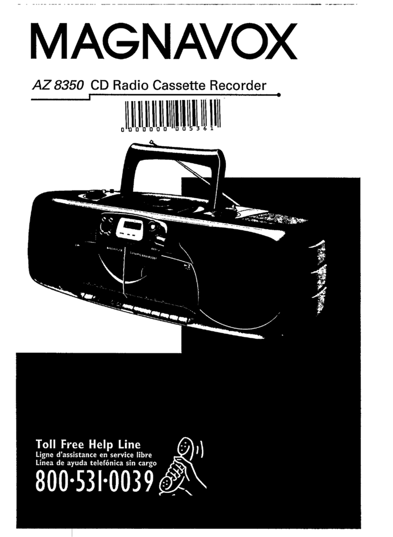 Magnavox AZ8350 - Cd Radio Cass Recorder user guide