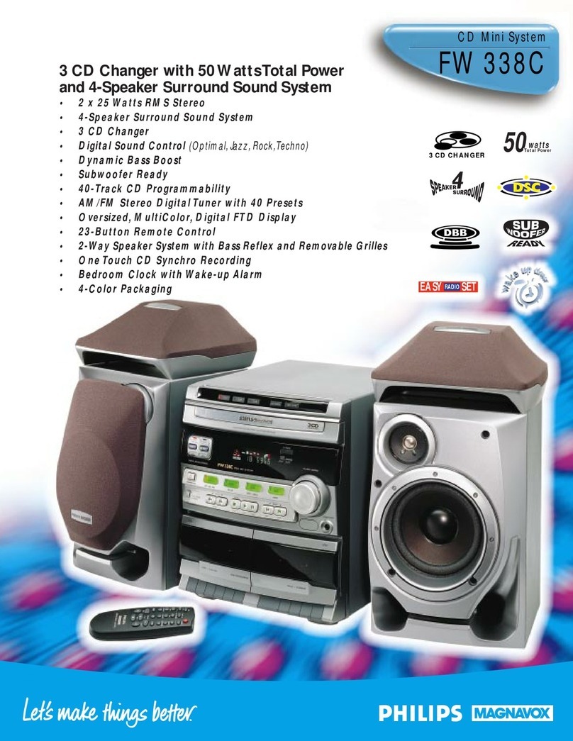 Philips Magnavox FW 338C Specifications