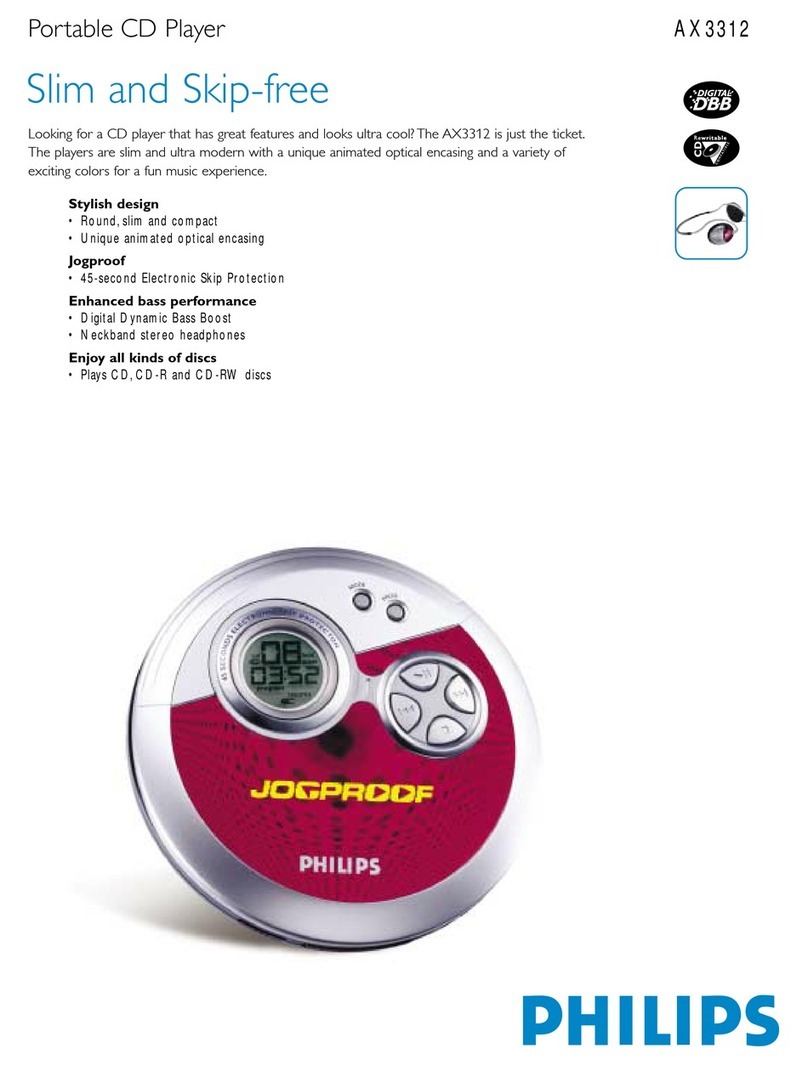 Philips Jogproof AX3312 Specifications