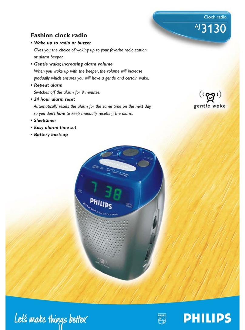 Philips GENTLE WAKE AJ 3130 Specifications