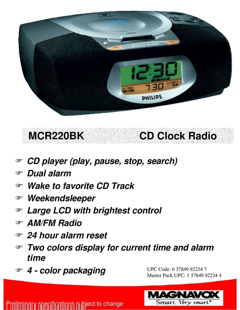 Philips MCR220BK User manual