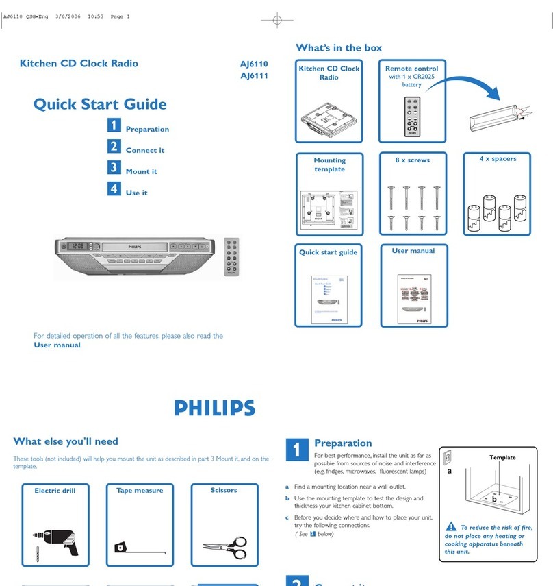 Philips AJ6110 quick start guide