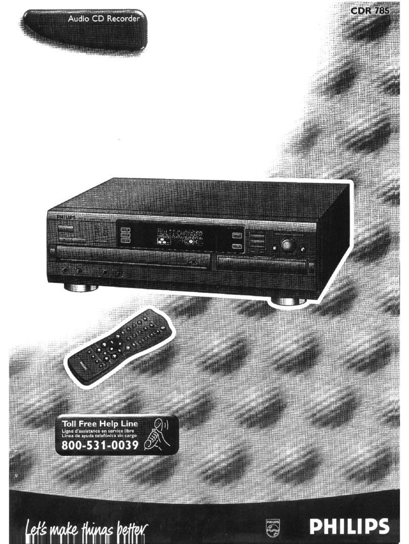 Philips CDR785BK99 User manual