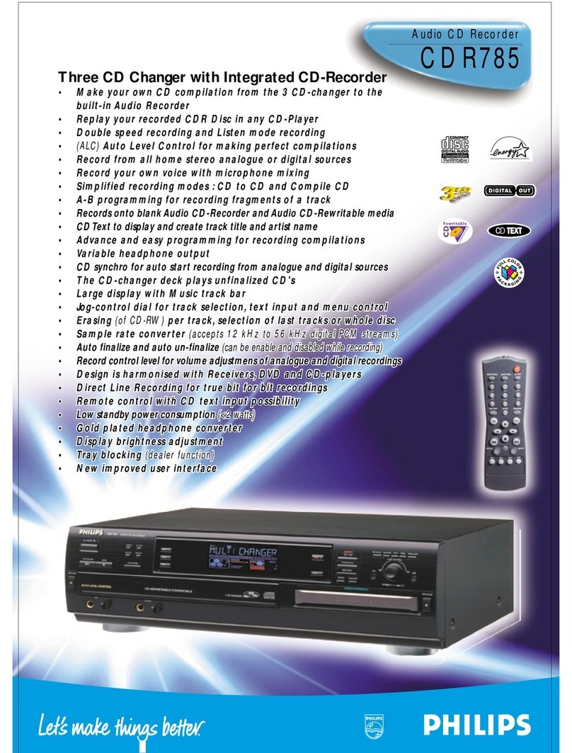 Philips CDR785BK99 Specifications