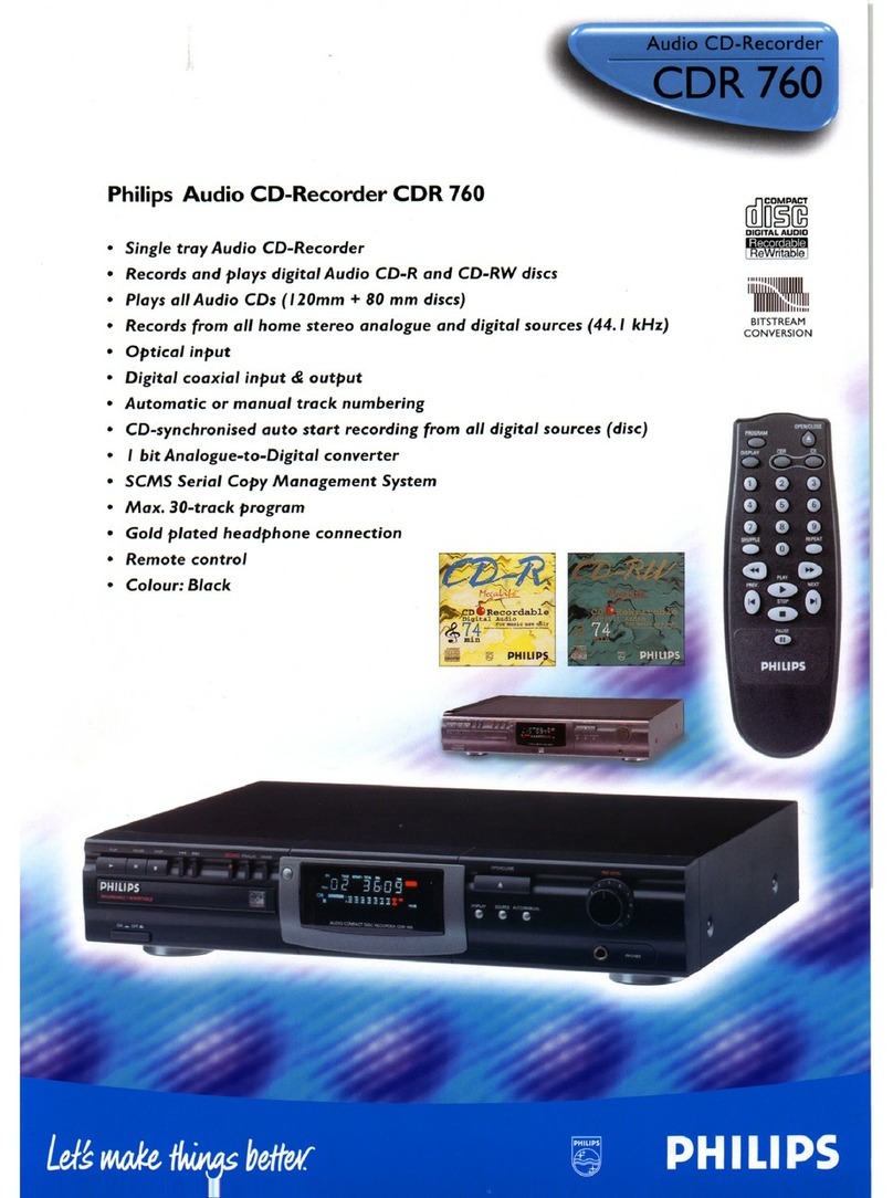 Philips CDR760BK99 Specifications