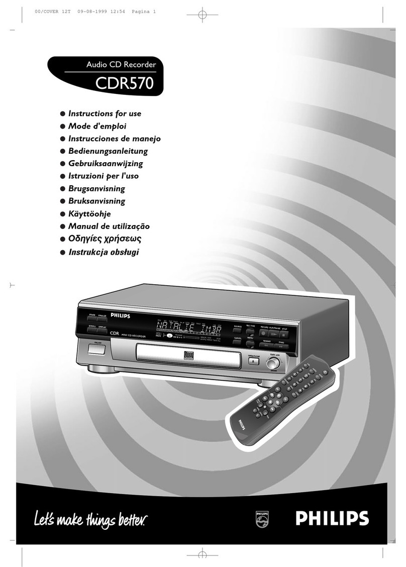 Philips CDR570BK User manual