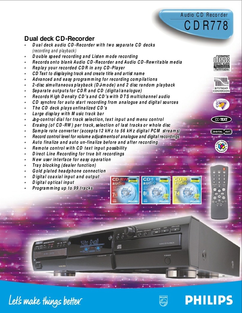 Philips CDR-778 User manual