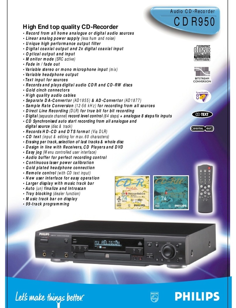 Philips CDR950BK99 Specifications