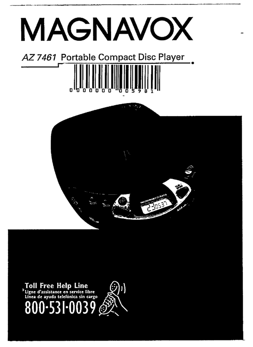 Magnavox AZ7461 - Portable Radio Cass Rec User manual