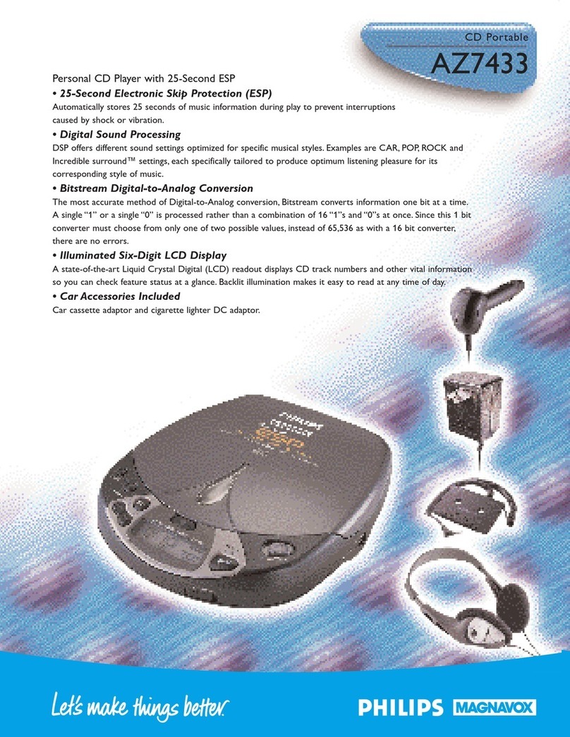 Philips AZ 7433 Specifications