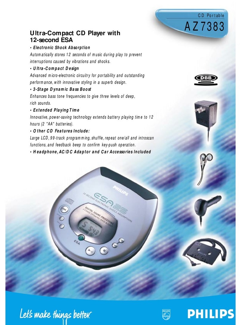 Philips AZ 7383 Specifications