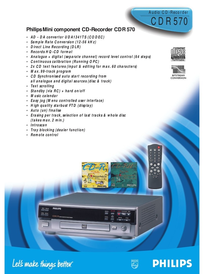 Philips CDR570BK99 User manual