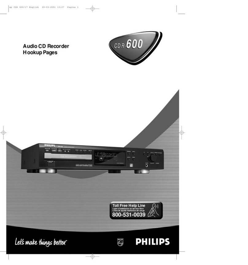 Philips CDR-600 User manual Philips CDR-600 User manual