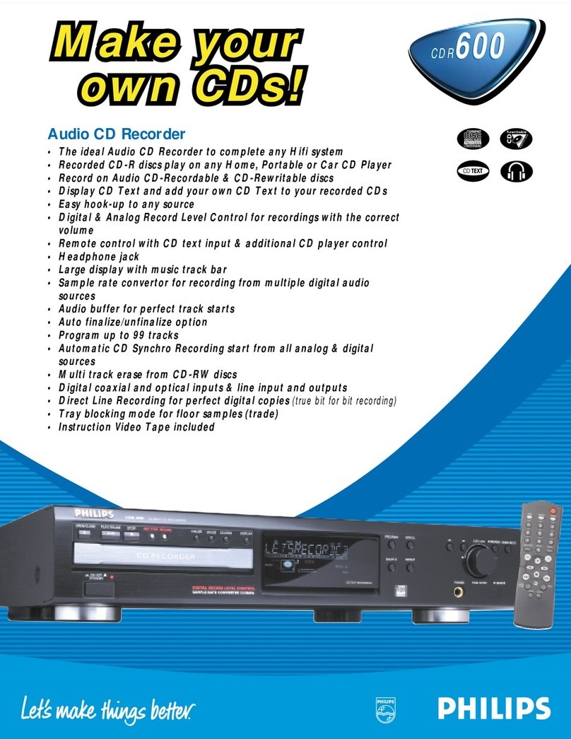 Philips CDR-600 Specifications