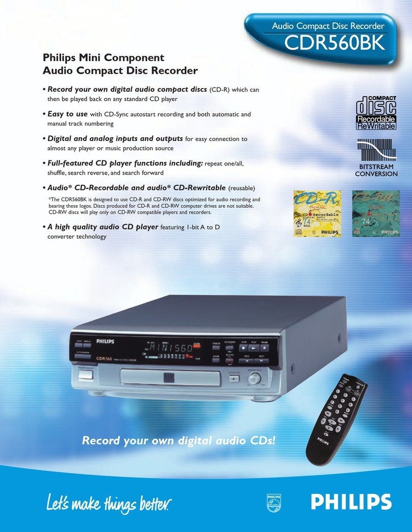 Philips CDR560BK User manual
