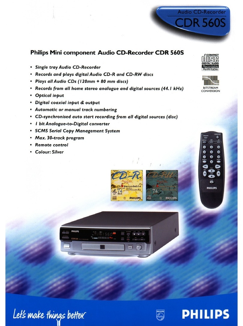 Philips CDR560BK User manual