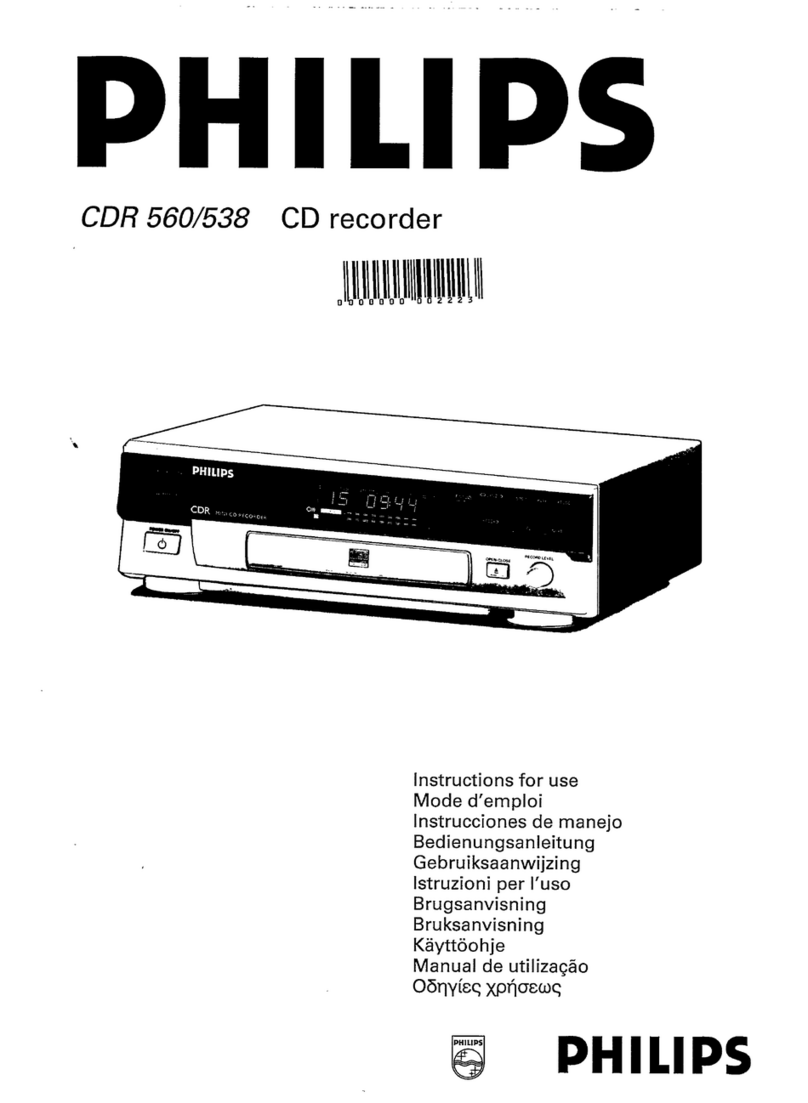 Philips CDR 538 User manual Philips CDR 538 User manual