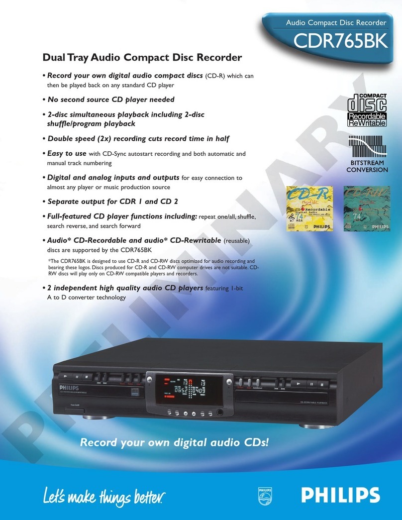 Philips CDR200BK99 User manual