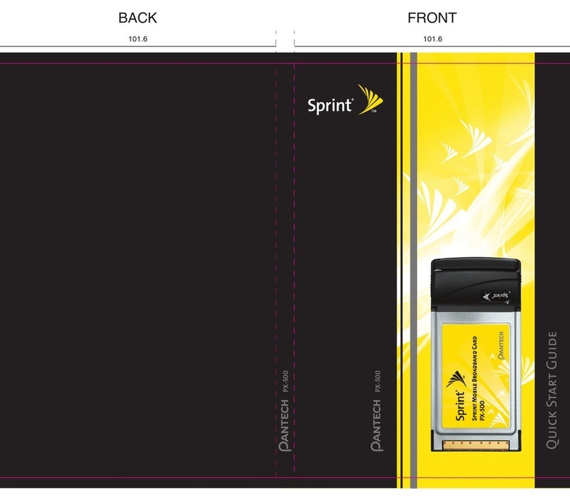 Pantech Sprint PX-500 quick start guide
