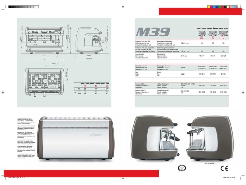 Cimbali M39 Bistro Specifications