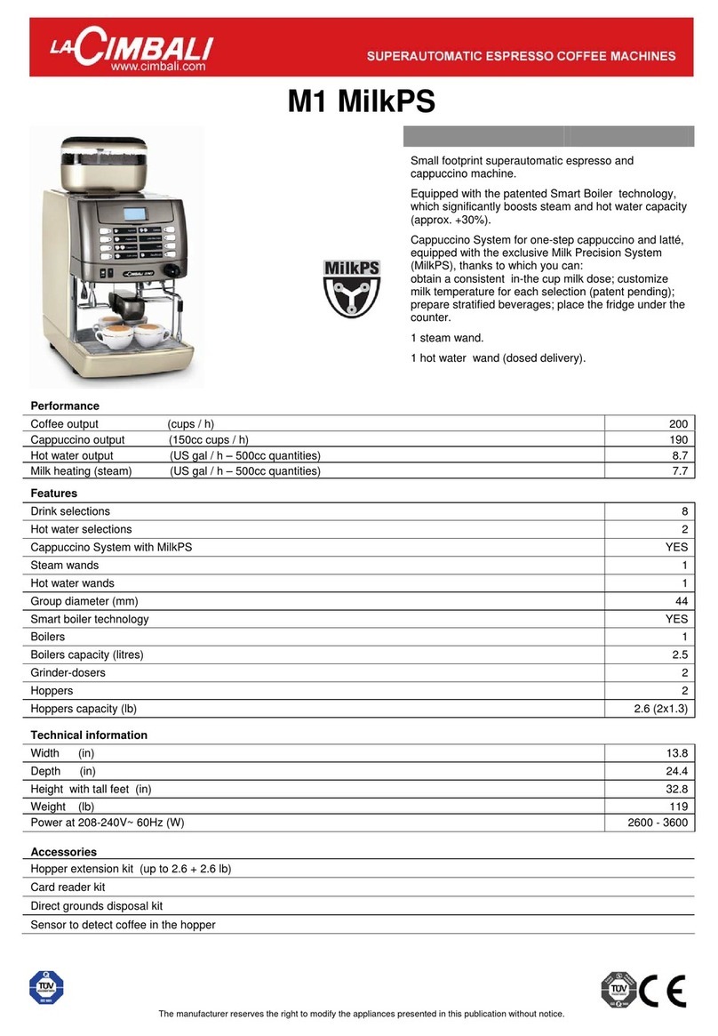 Cimbali M1 MilkPs User manual