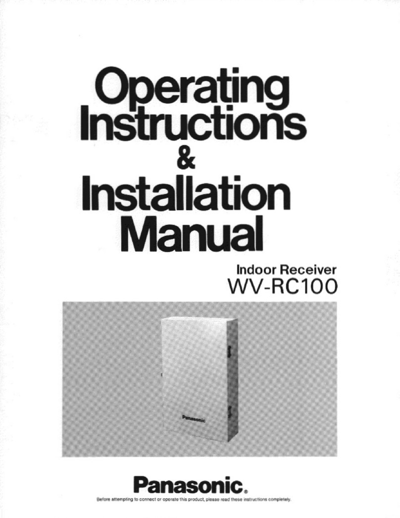 Panasonic WVRC100 - BROADCAST RECEIVER Operating instructions