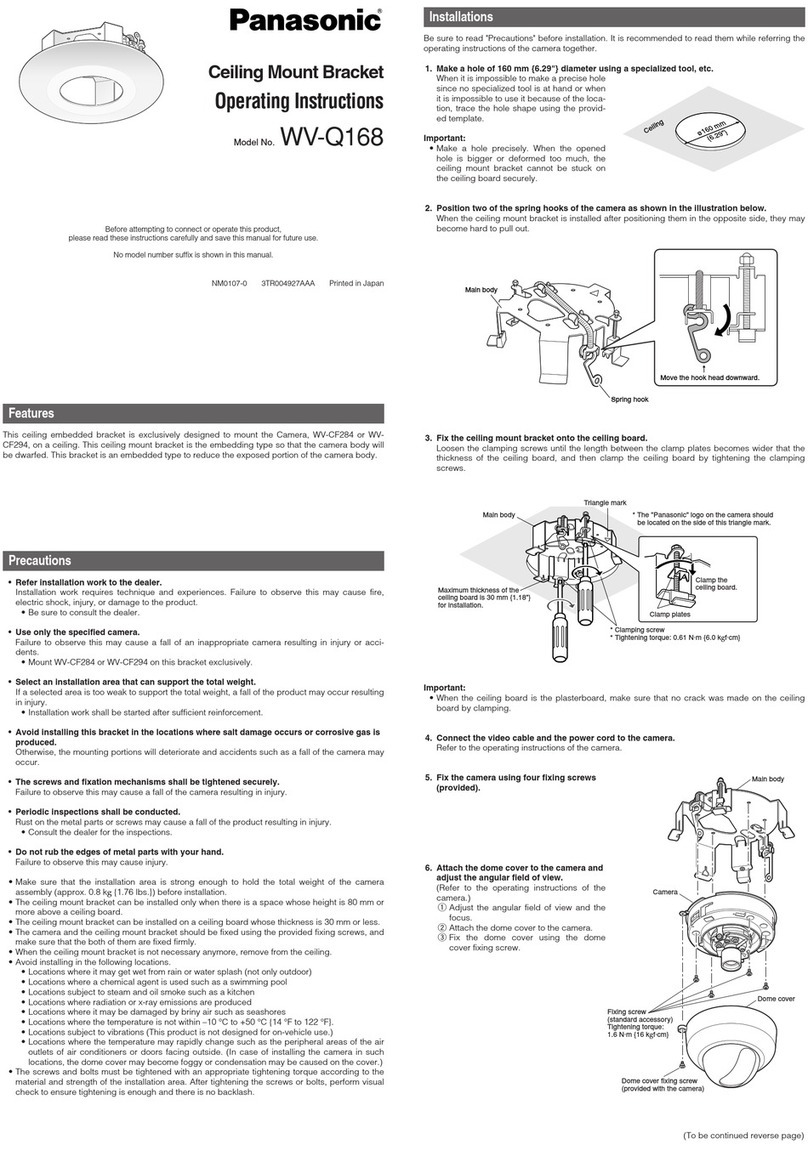 Panasonic WV-Q168 User manual