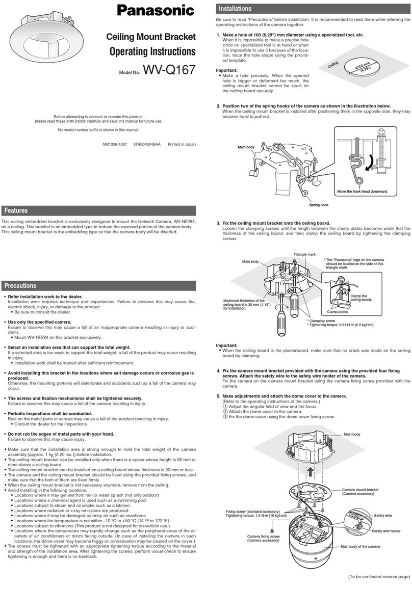 Panasonic WV-Q167 operating instructions