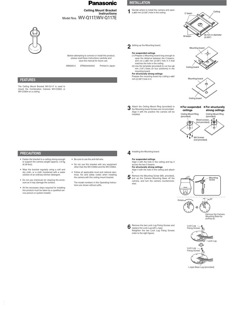 Panasonic WV-Q117 instructions