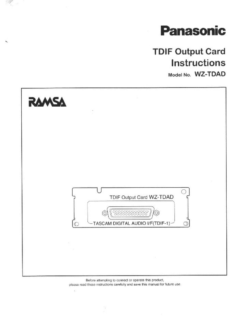 Panasonic WZ-TDADP User manual