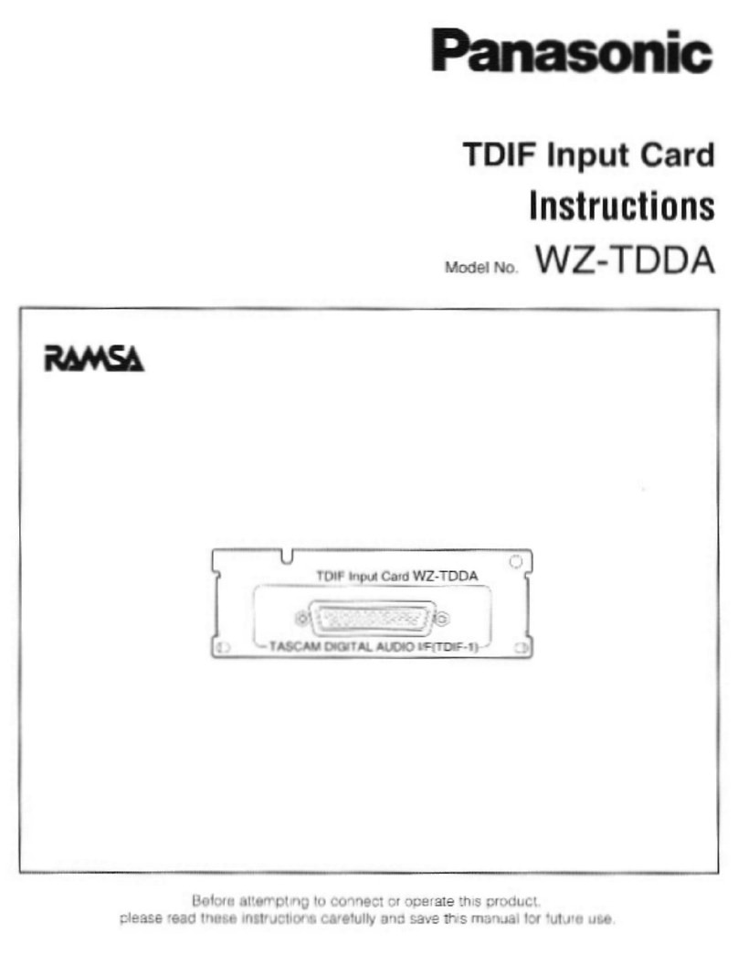 Panasonic WZ-TDDA User manual