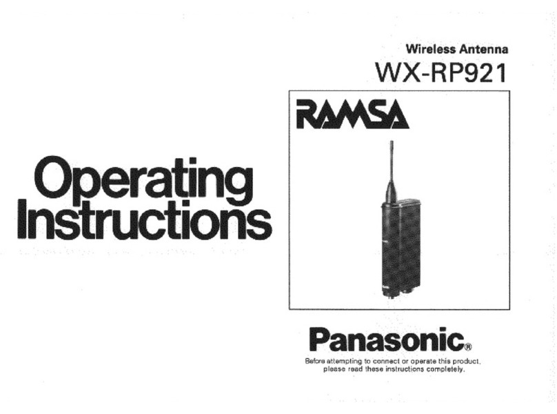 Panasonic Ramsa WX-RP921 User manual Panasonic Ramsa WX-RP921 User manual