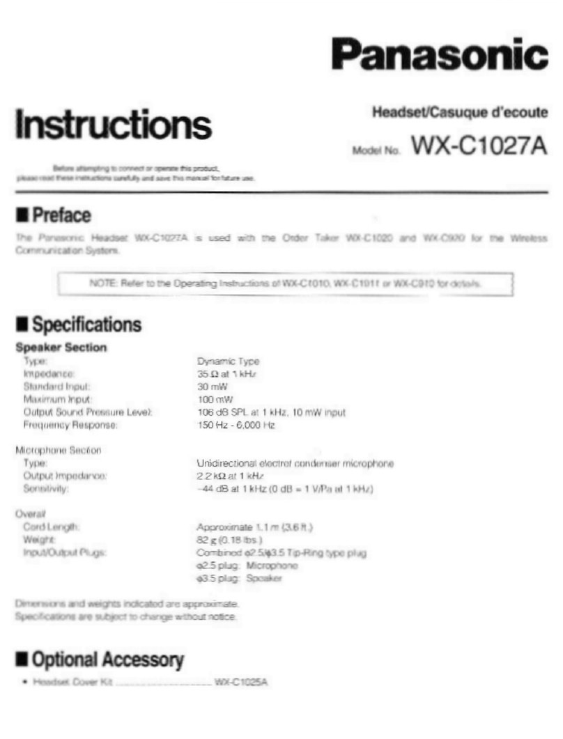 Panasonic WX-C1027A User manual