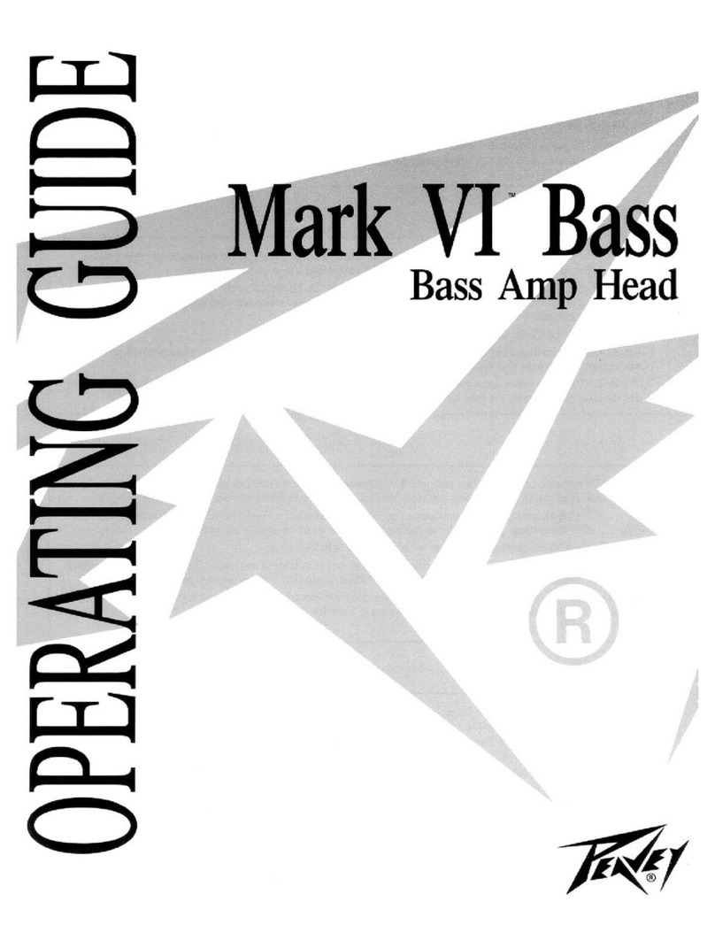 Peavey Mark VI Series Bass owner's manual