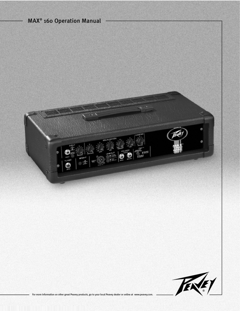 Peavey Max 160 User manual