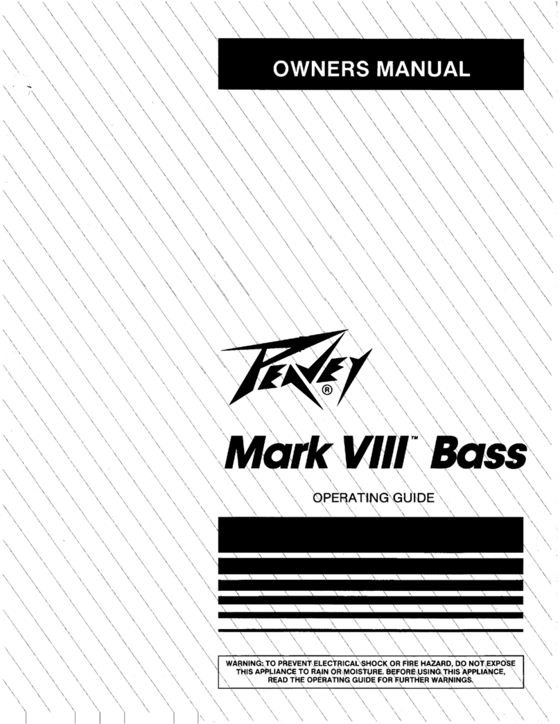 Peavey Mark VIII Series Bass owner's manual
