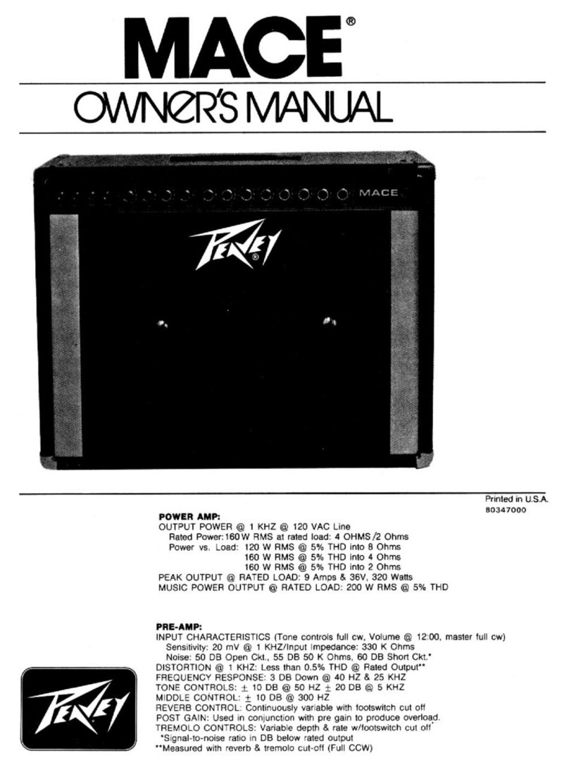 Peavey Mace User manual