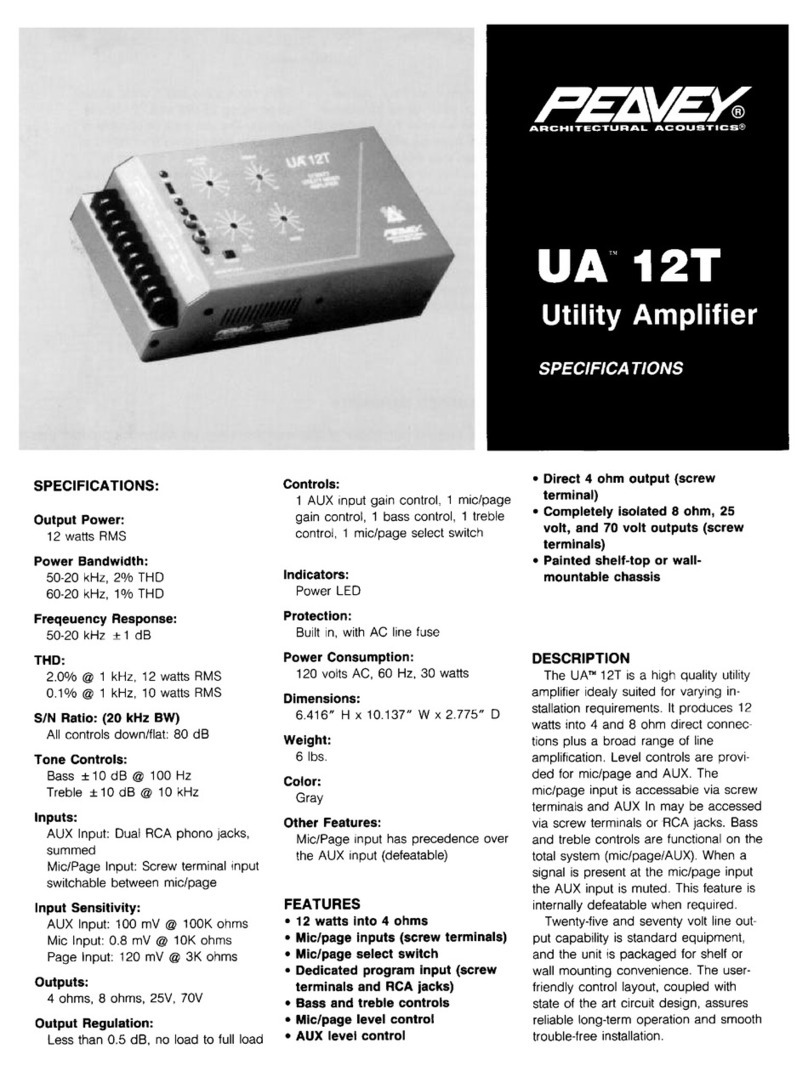 Peavey UA 12T User manual Peavey UA 12T User manual
