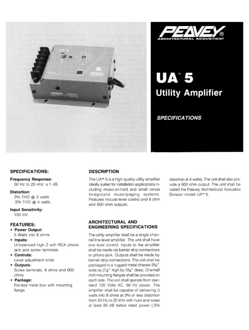 Peavey UA 5 User manual