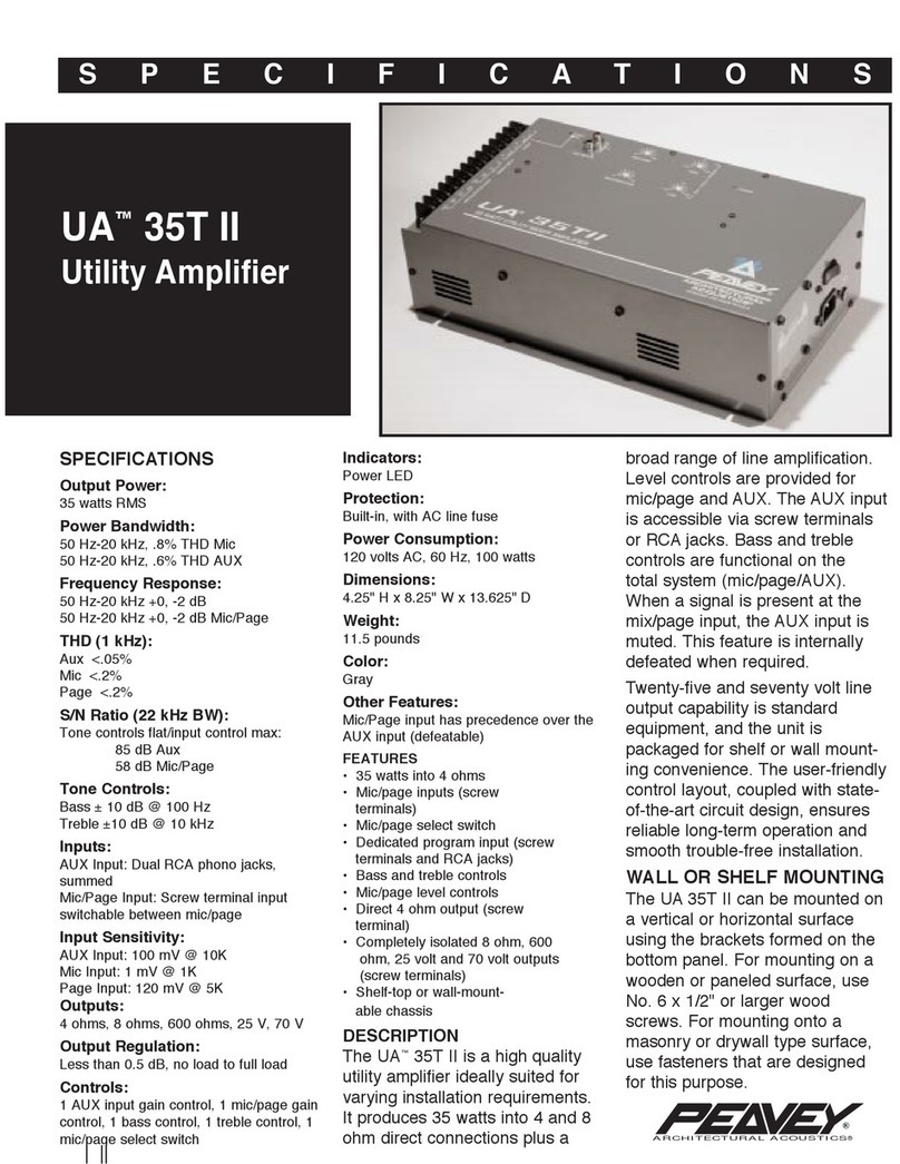 Peavey UA 35T II User manual Peavey UA 35T II User manual