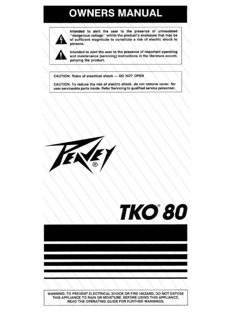 Peavey TKO 80 User manual Peavey TKO 80 User manual