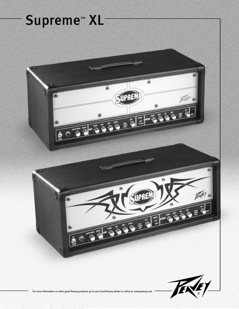 Peavey Supreme XL User manual Peavey Supreme XL User manual