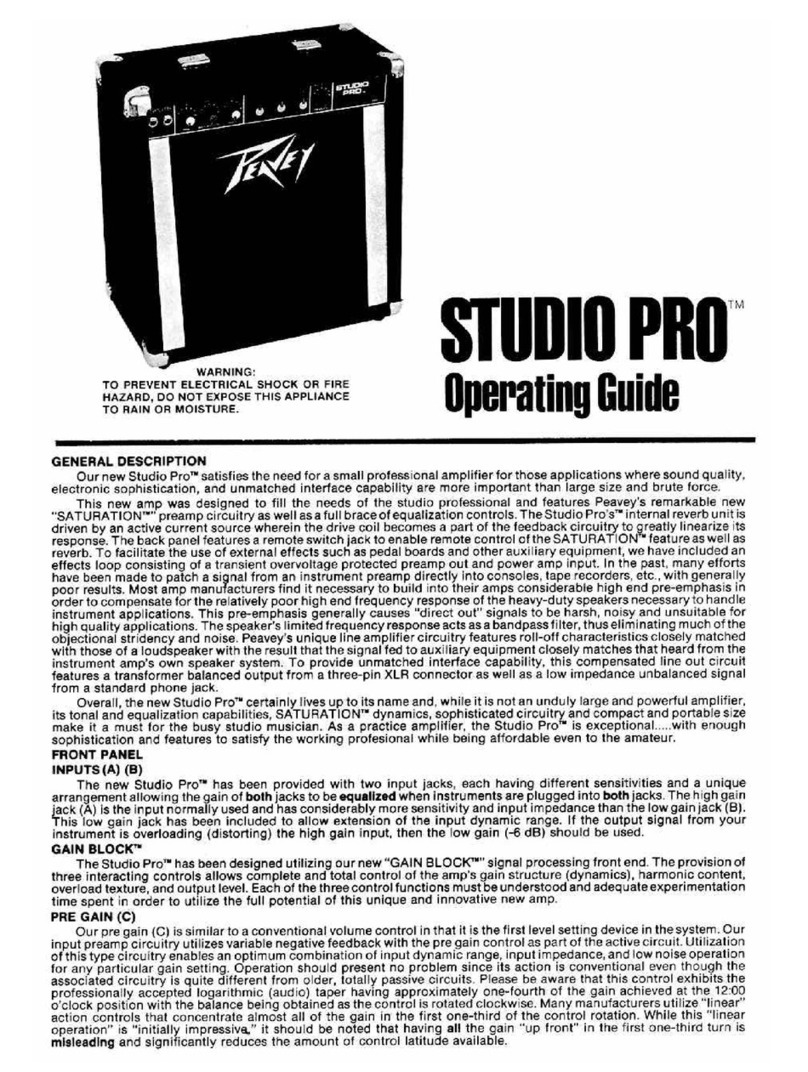 Peavey StudioPro user guide