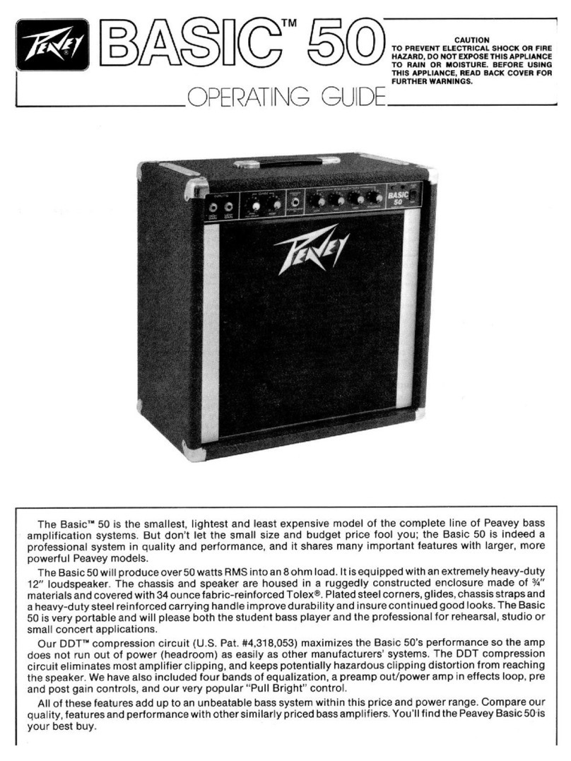 Peavey Basic 50 User manual