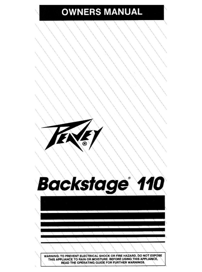 Peavey Backstage Backstage 110 User manual